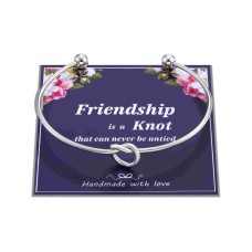 LAVEIR Best Friend Gift, Friendship Knot Stainless Bracelet Adjustable for Friends Sister Women Girls LE002-KNOT
